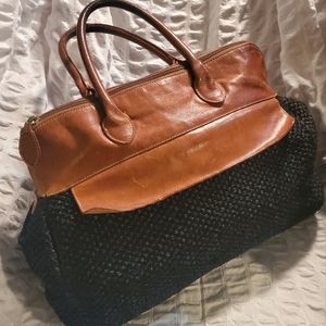 Vintage Furla Wicker Handbag / Tote